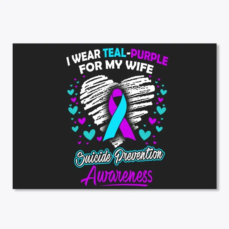 I Wear Teal Purple For My Wife