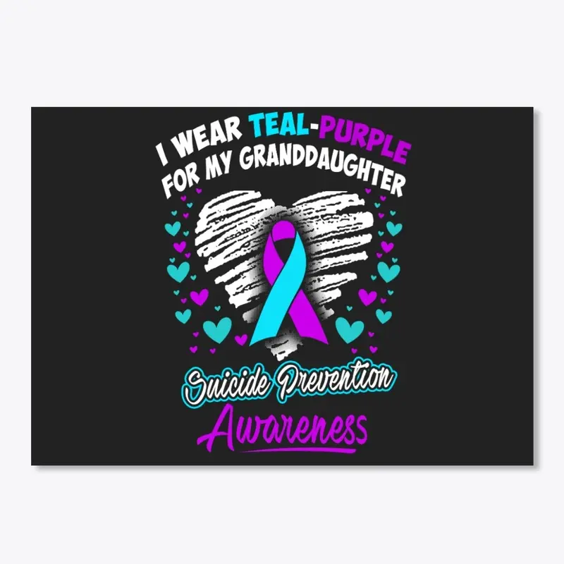 I Wear Teal Purple For My Granddaughter