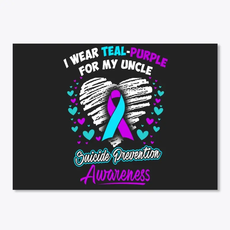 I Wear Teal Purple For My Uncle